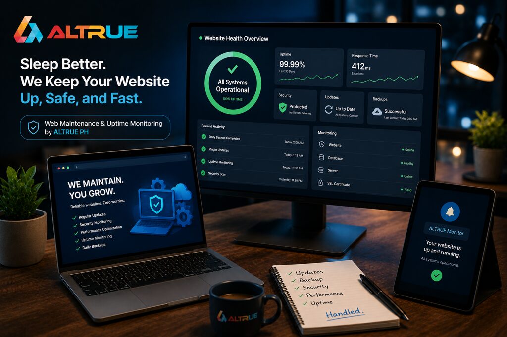 altrue web maintenance and uptime monitoring